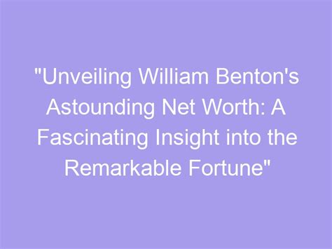  Unveiling the Remarkable Fortune of Fo Porter 