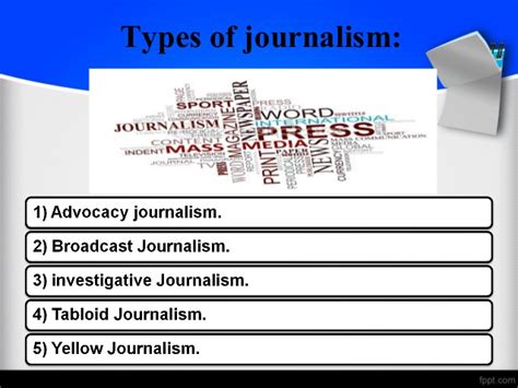 Accomplishments in the field of Journalism