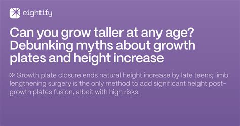Age and Height: Debunking the Myths