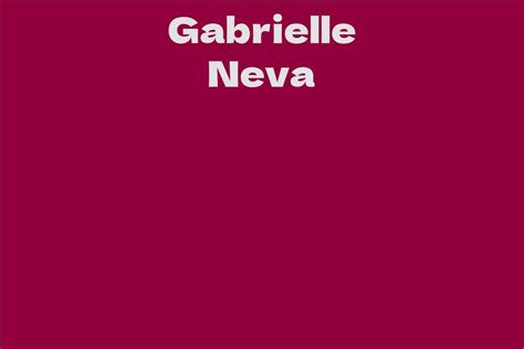 Building a Better Society: Gabrielle Neva's Endeavors in Philanthropy