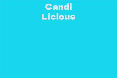 Candi Licious: A Glimpse into Her Journey