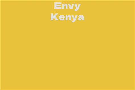 Envy Kenya: A Rising Star in the Fashion Industry