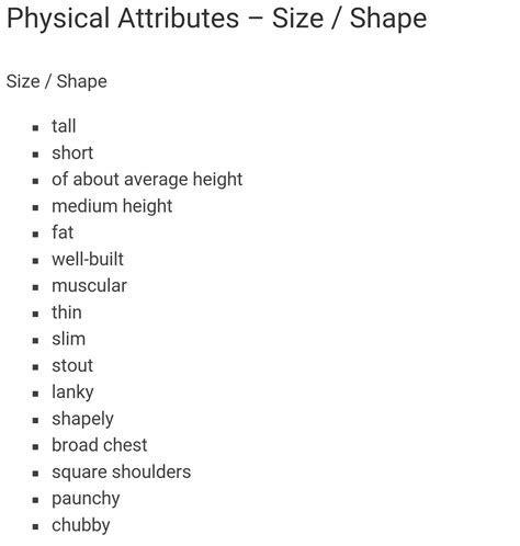 Physical Attributes: Age, Height, and Figure: