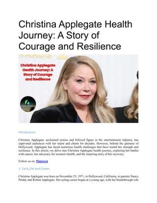 The Price of Fame: Applegate's Journey with Health Challenges