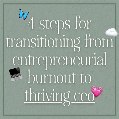 Transitioning to a Thriving Entrepreneurial Journey