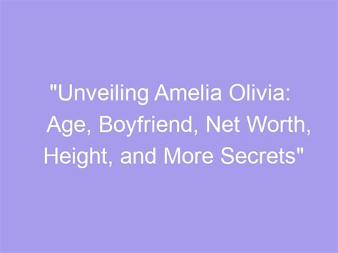 Unveiling Amelia Gotham's Height: The Secrets Behind Her Physical Appearance