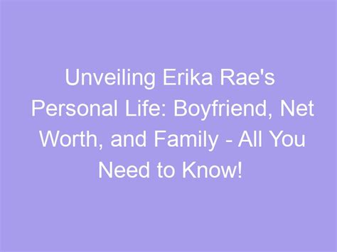 Unveiling the Personal Life of Erika Vuitton